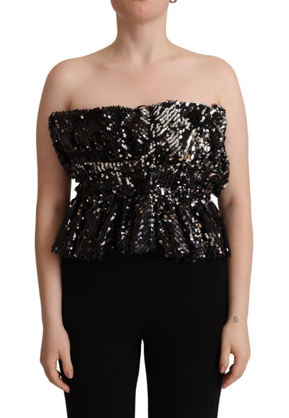 Haut bustier à paillettes élégant Aniye By