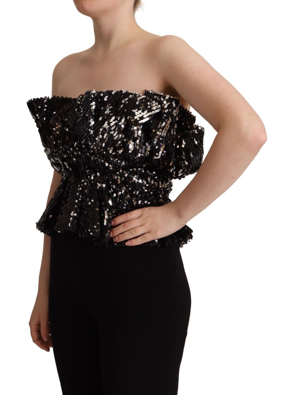 Haut bustier à paillettes élégant Aniye By