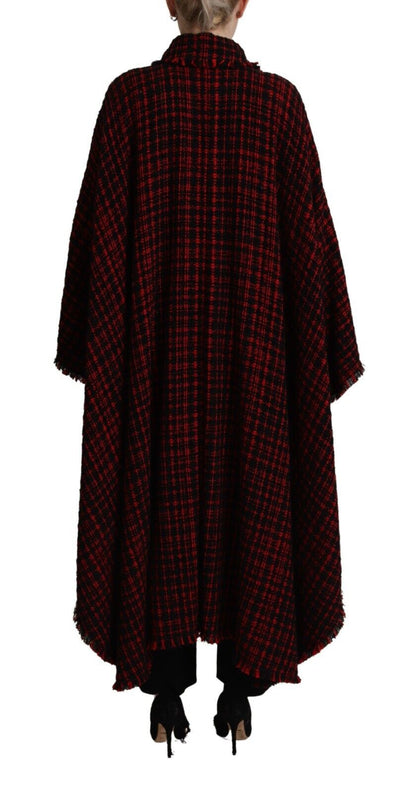 Dolce &amp; Gabbana Élégant manteau à manches longues rouge et noir