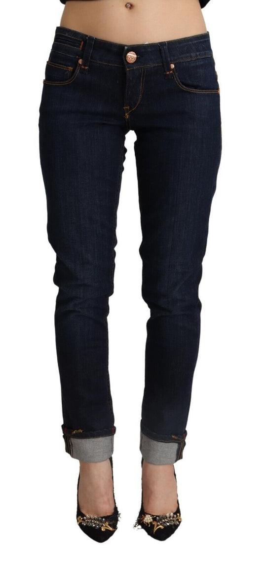Huit jeans slim fit bleu foncé élégance