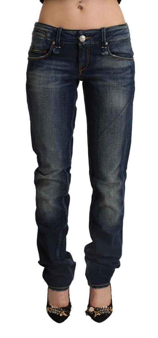 Jean skinny taille basse bleu foncé Eight Chic