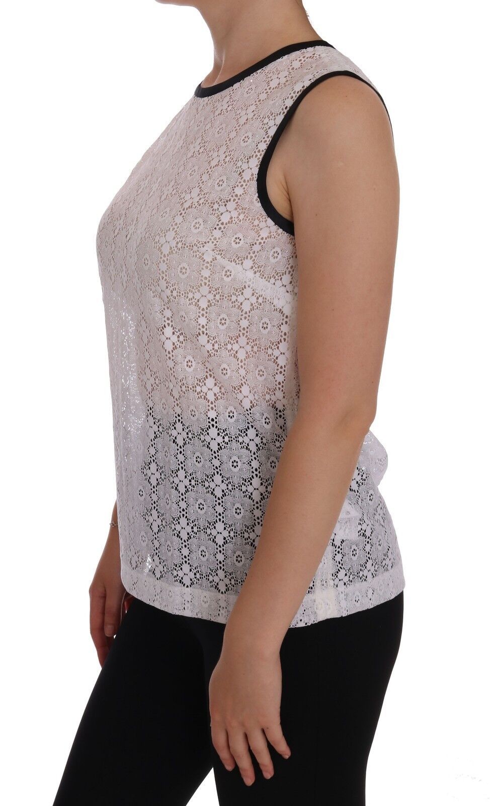 Débardeur élégant en nylon blanc Dolce &amp; Gabbana