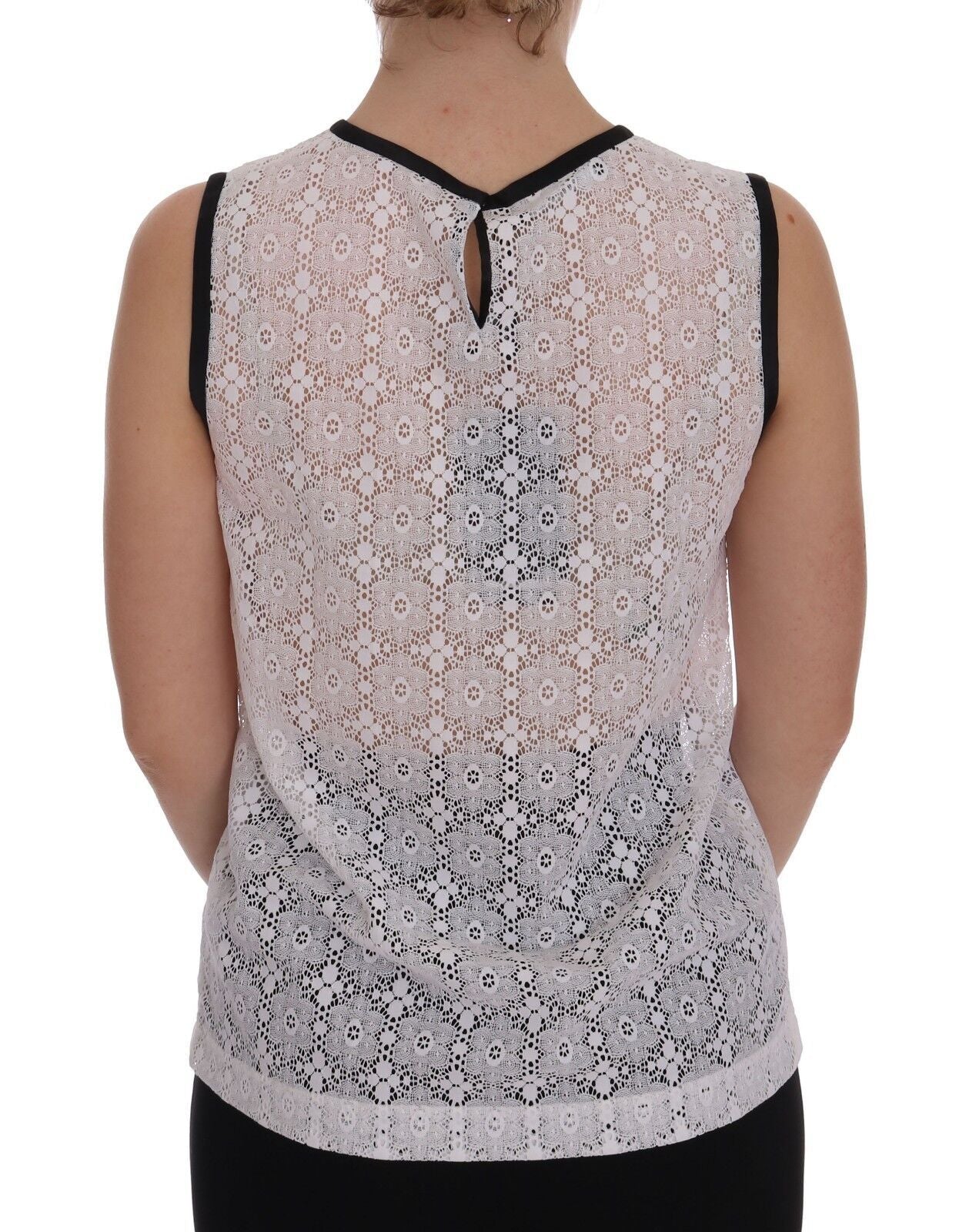Débardeur élégant en nylon blanc Dolce &amp; Gabbana