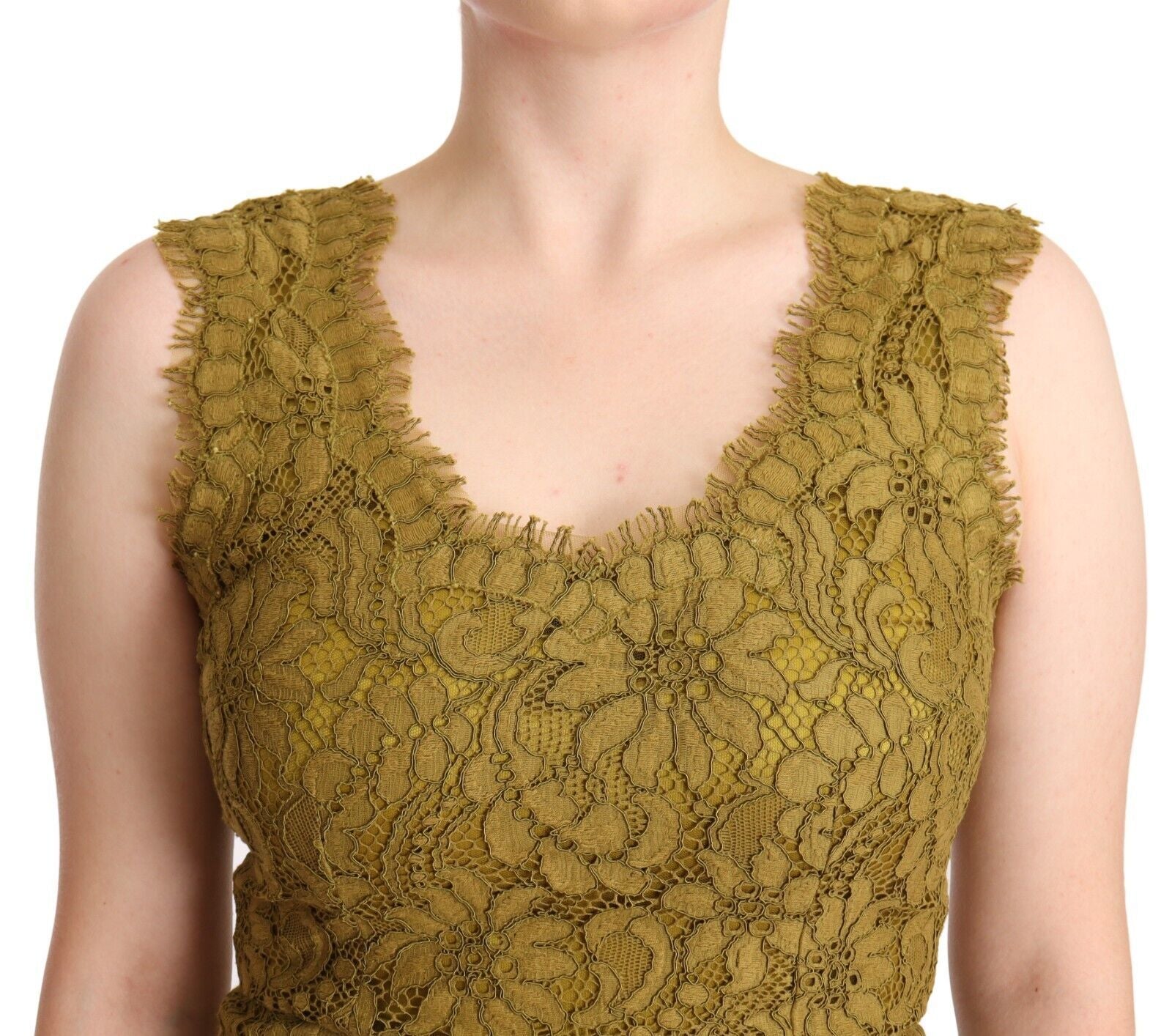 Dolce & Gabbana Brown Floral Lace Maxi Floor Length Dress by Dolce & Gabbana