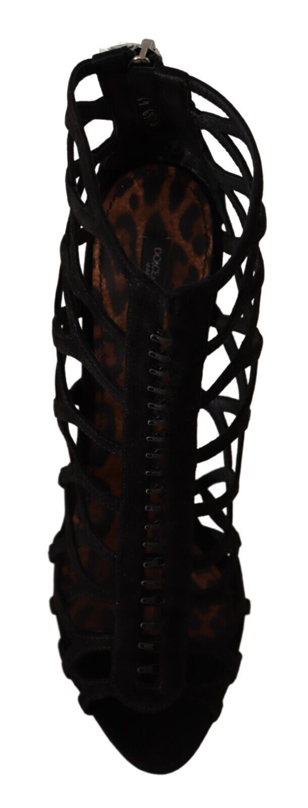 Dolce &amp; Gabbana Black Suede Stiletto Heels Bette Sandals Shoes