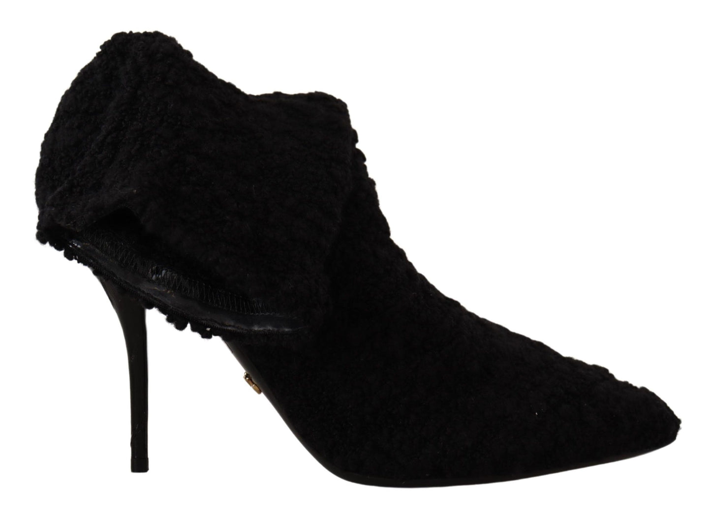 Bottes mi-mollet noires élégantes Dolce &amp; Gabbana en viscose