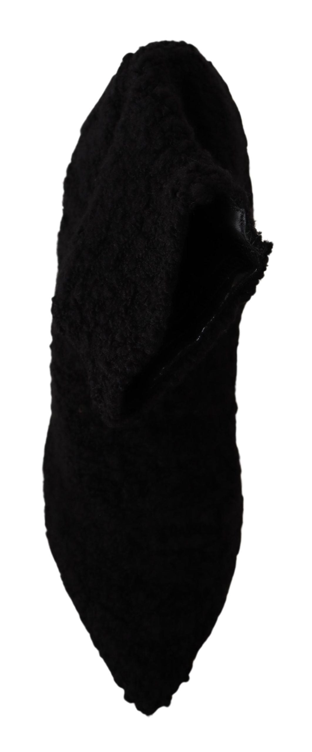 Bottes mi-mollet noires élégantes Dolce &amp; Gabbana en viscose