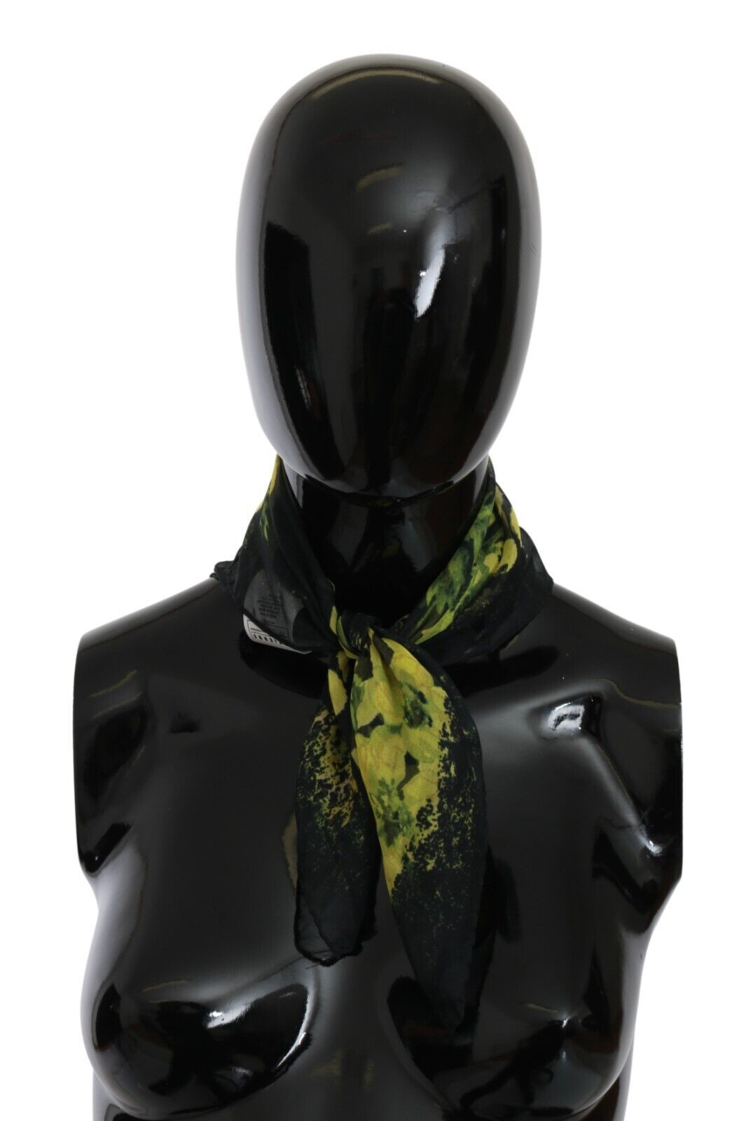 GF Ferre Black Yellow Floral Wrap Shawl Foulard Scarf by GF Ferre