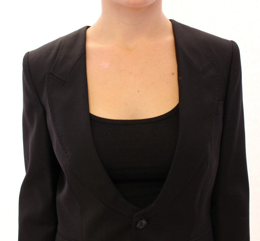 Dolce & Gabbana Black Silk Scarf Back Blazer Jacket by Dolce & Gabbana