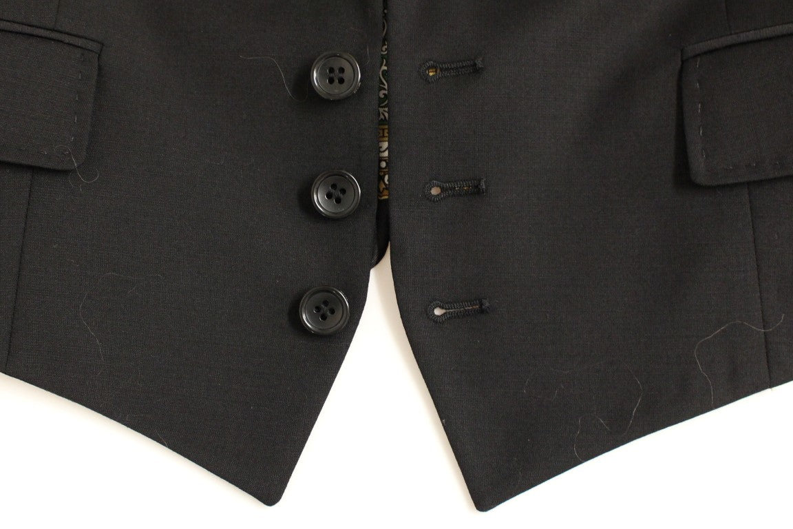 Dolce & Gabbana Black Silk Scarf Back Blazer Jacket by Dolce & Gabbana