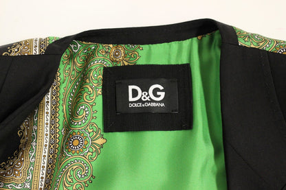 Dolce & Gabbana Black Silk Scarf Back Blazer Jacket by Dolce & Gabbana