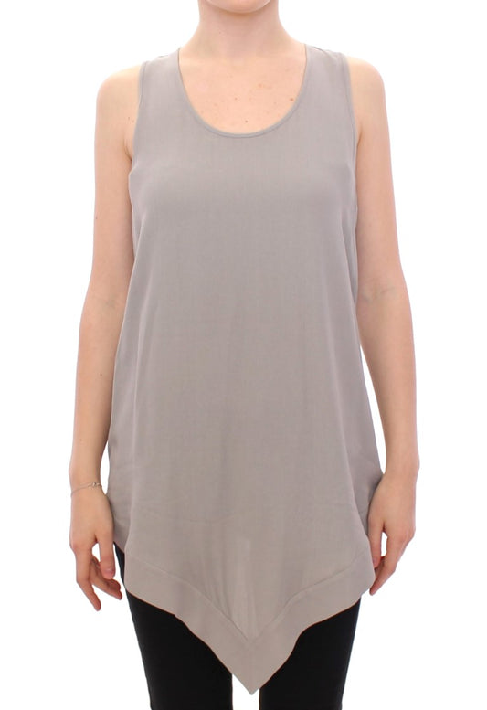 Haut élégant en viscose grise Comeforbreakfast – Style intemporel