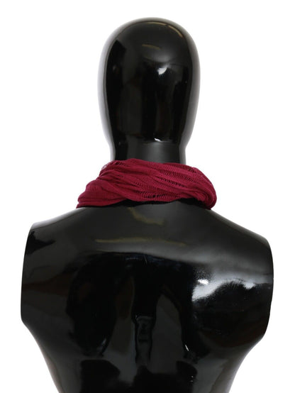 Foulard châle bordeaux John Galliano Élégance