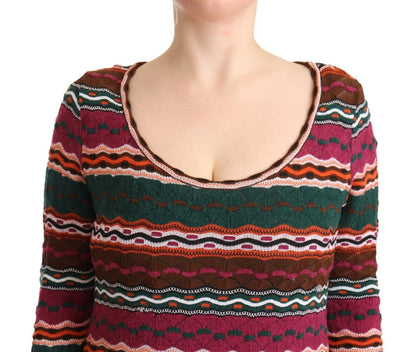 Missoni Multicolor Stripe Wool Knitted Maxi Sheath Dress by Missoni