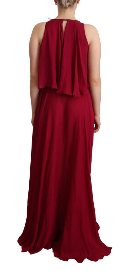 PLEIN SUD Orchid Silk Sleeveless Long Maxi Ruffle Shift Dress by PLEIN SUD