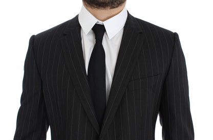 Veste blazer en laine à rayures grises chic Dolce &amp; Gabbana