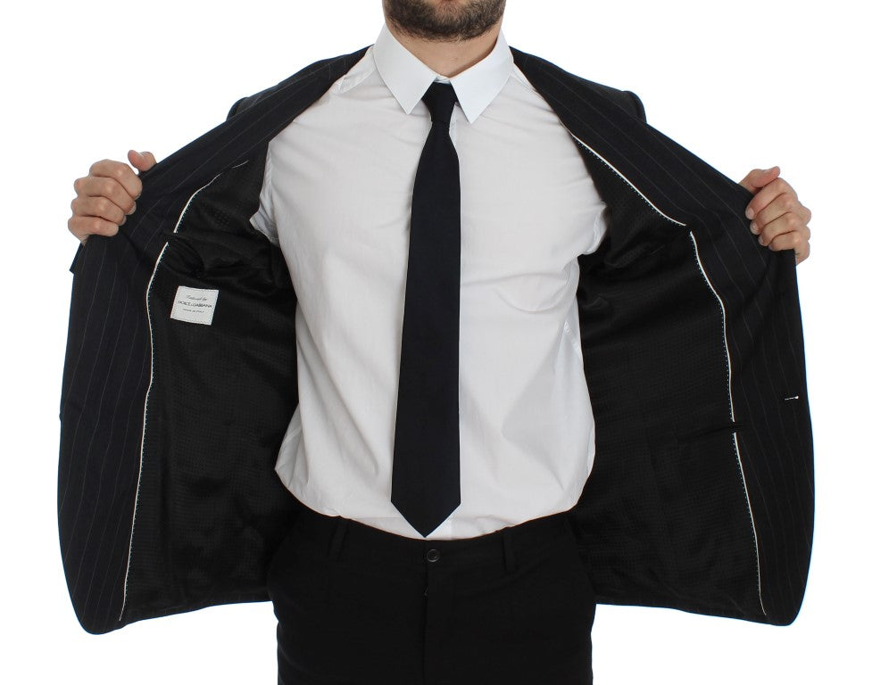 Veste blazer en laine à rayures grises chic Dolce &amp; Gabbana