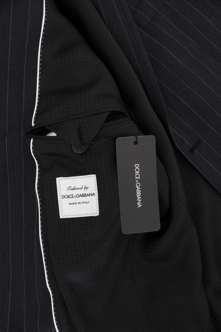 Veste blazer en laine à rayures grises chic Dolce &amp; Gabbana