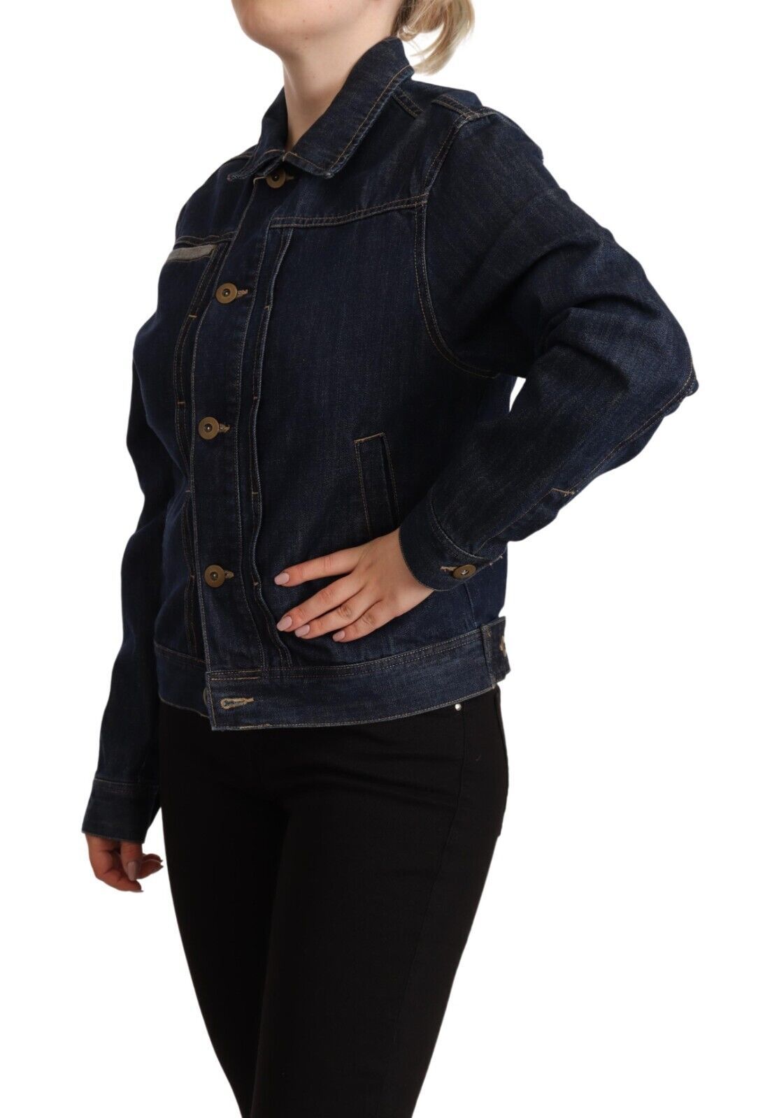 Veste en jean bleu foncé élégante Master Coat