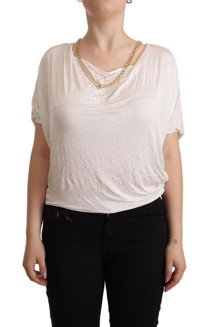 T-shirt élégant Guess By Marciano avec chaîne en or blanc
