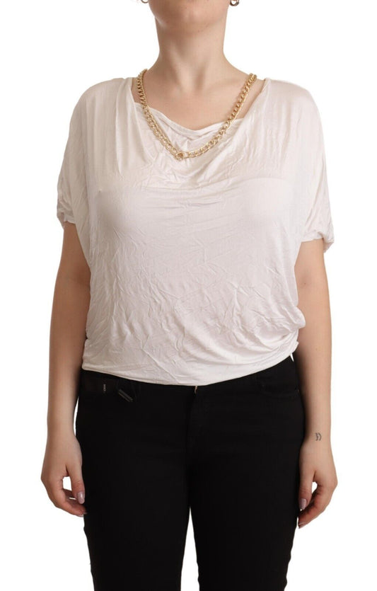 T-shirt élégant Guess By Marciano avec chaîne en or blanc