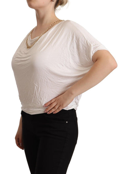 T-shirt élégant Guess By Marciano avec chaîne en or blanc