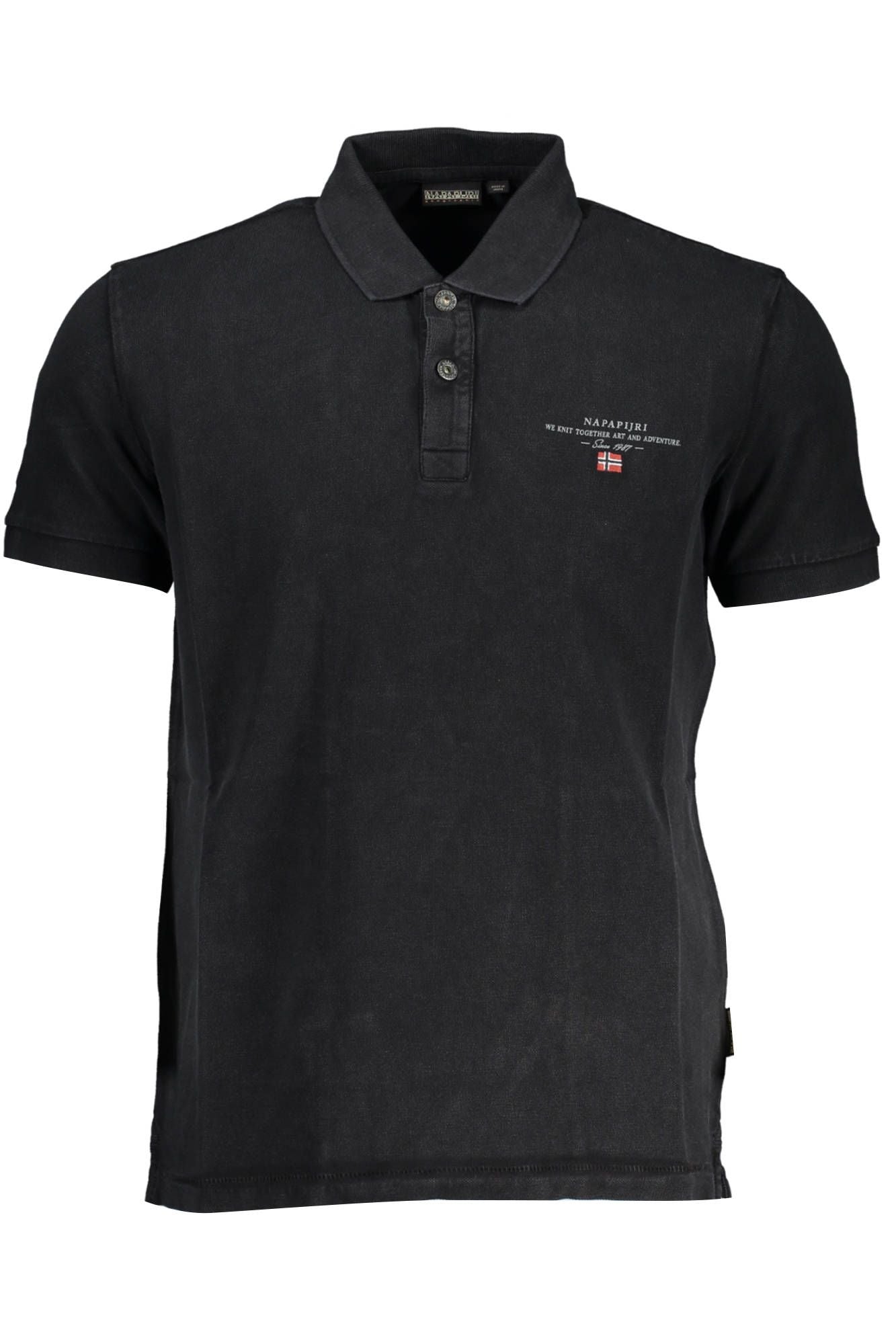 Napapijri Classic Black Embroidered Polo Shirt by Napapijri