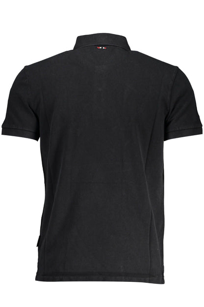 Napapijri Classic Black Embroidered Polo Shirt by Napapijri