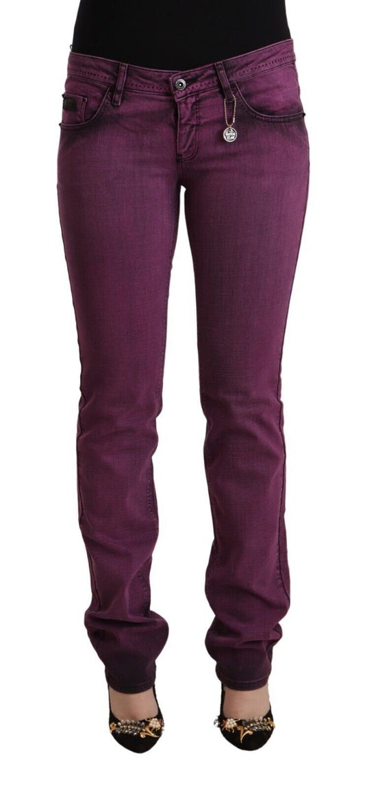 Costume National Purple Cotton Stretch Slim Fit Denim Jeans by Costume National