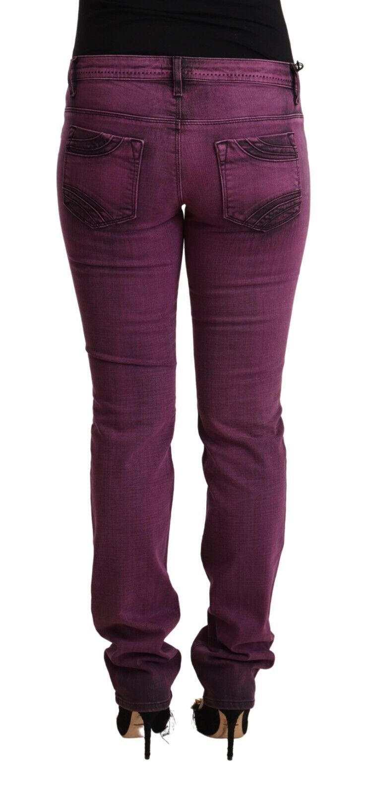 Costume National Purple Cotton Stretch Slim Fit Denim Jeans by Costume National