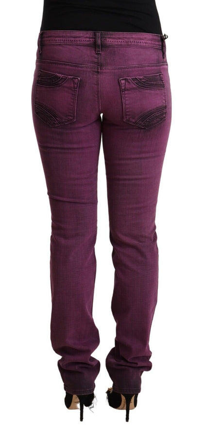 Costume National Purple Cotton Stretch Slim Fit Denim Jeans by Costume National