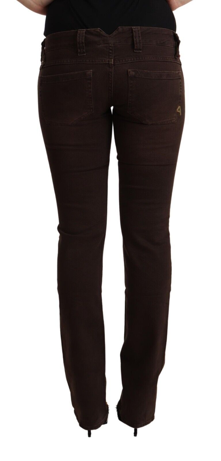 CYCLE Brown Cotton Stretch Low Waist Slim Fit Denim Jeans by CYCLE