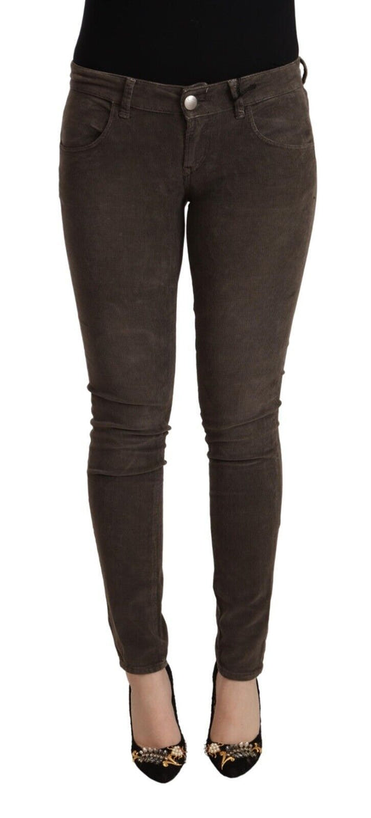 Jean skinny marron coupe slim Eight Chic