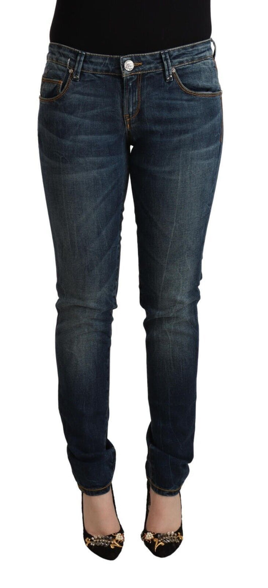 Huit jeans élégants en denim slim taille basse