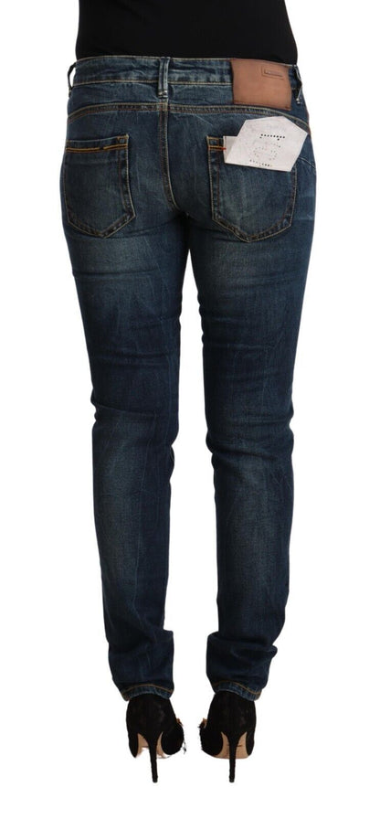 Huit jeans élégants en denim slim taille basse