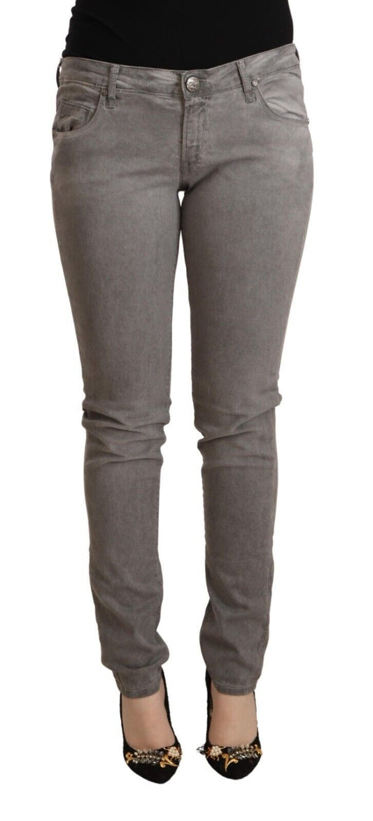 Jean skinny taille basse en coton mélangé Eight Chic