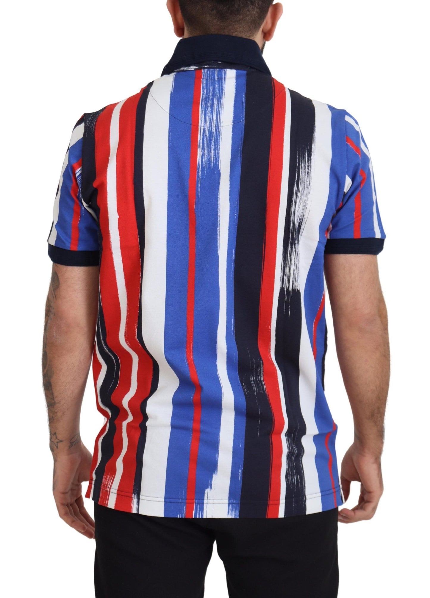 Polo élégant en coton à rayures Dolce &amp; Gabbana