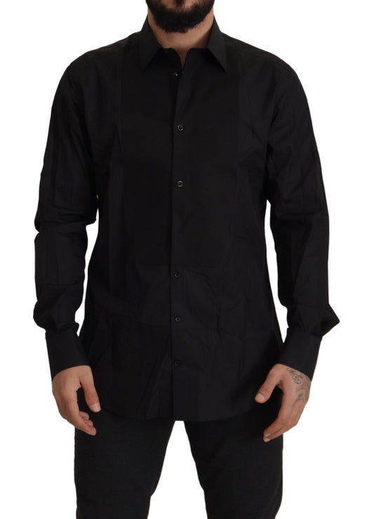 Dolce & Gabbana Black GOLD Slim Fit Tuxedo Dress Shirt by Dolce & Gabbana