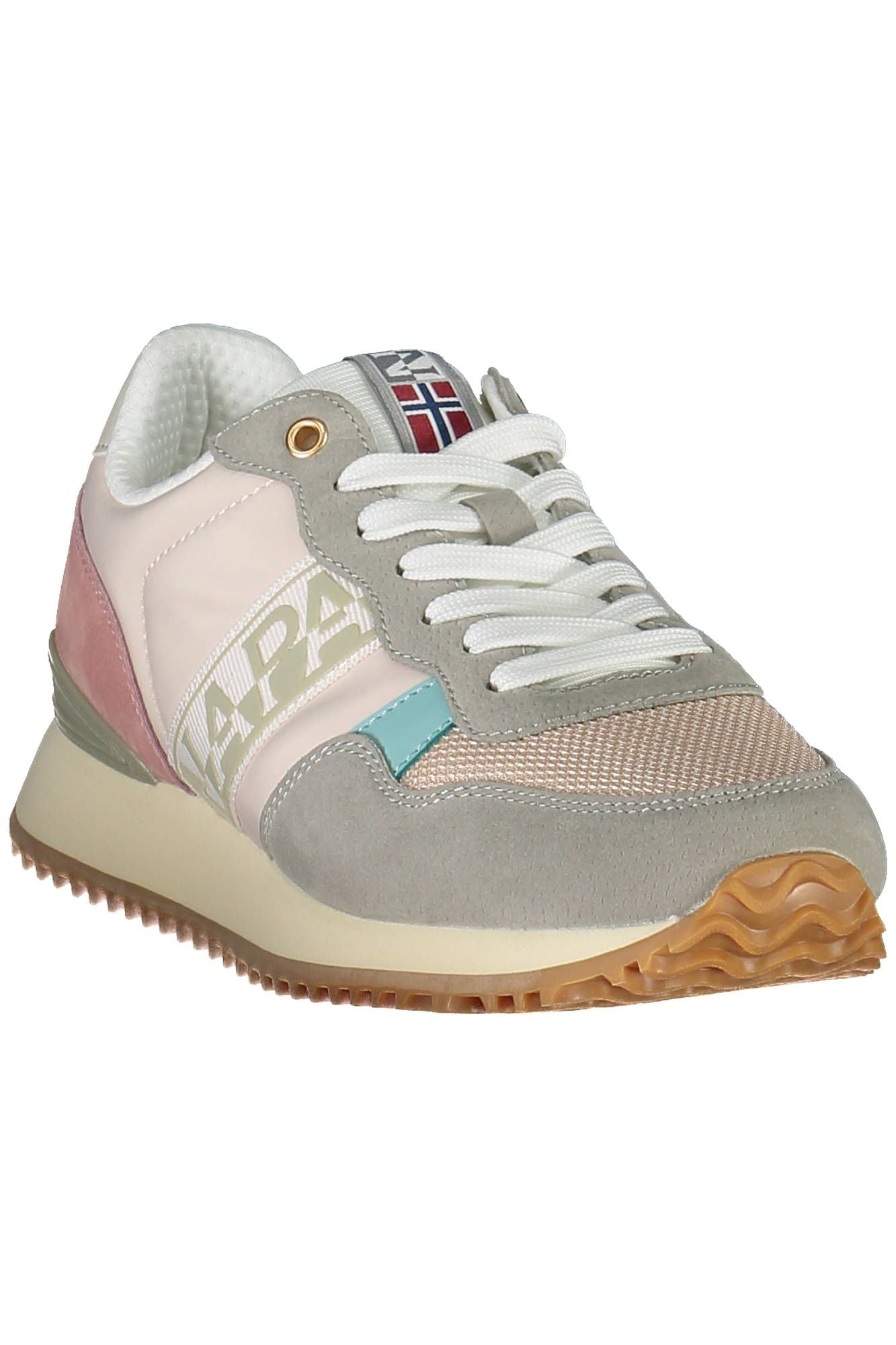 Napapijri Chic Pink Laced Sneakers with Logo Detail by Napapijri