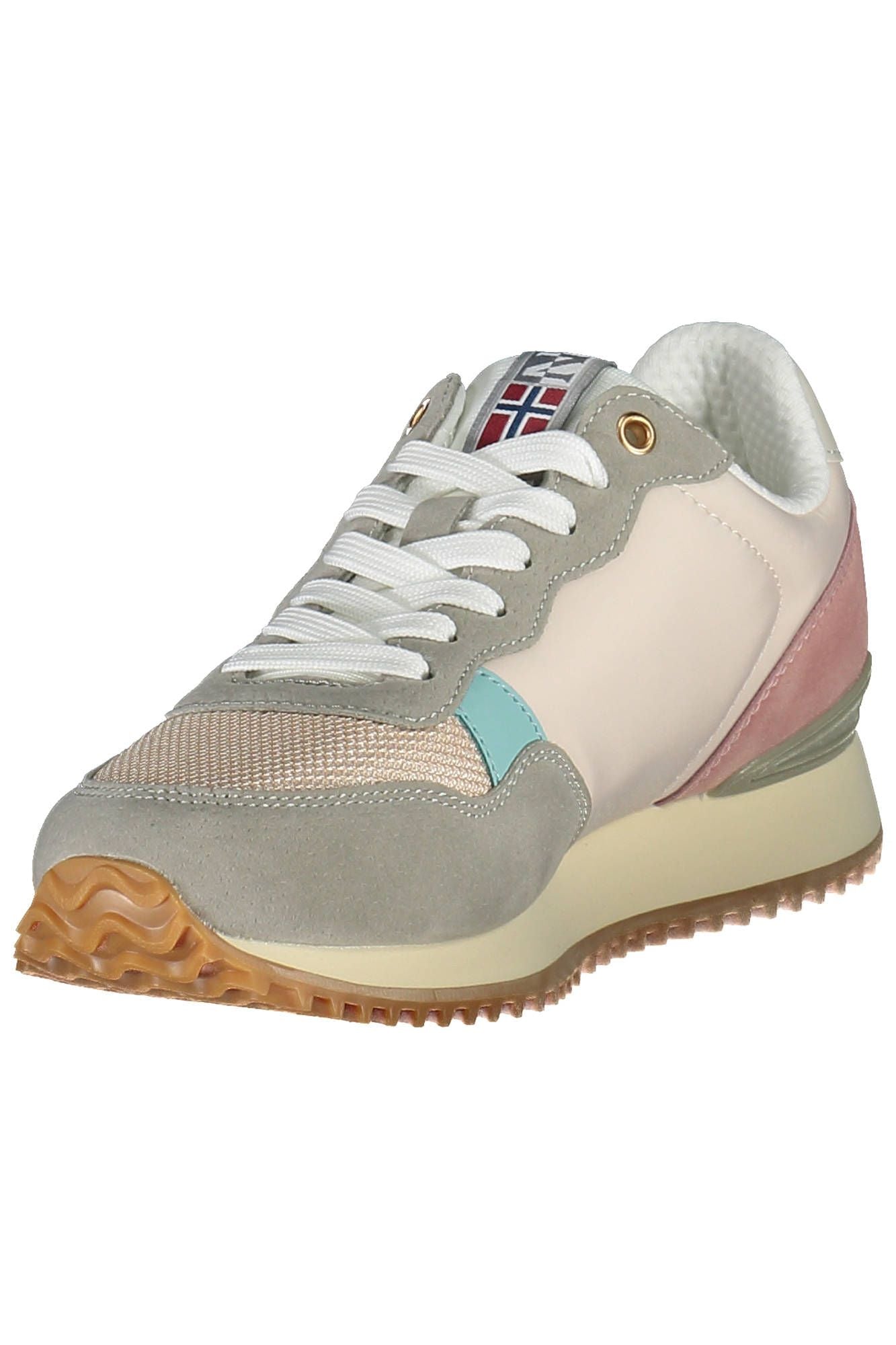 Napapijri Chic Pink Laced Sneakers with Logo Detail by Napapijri