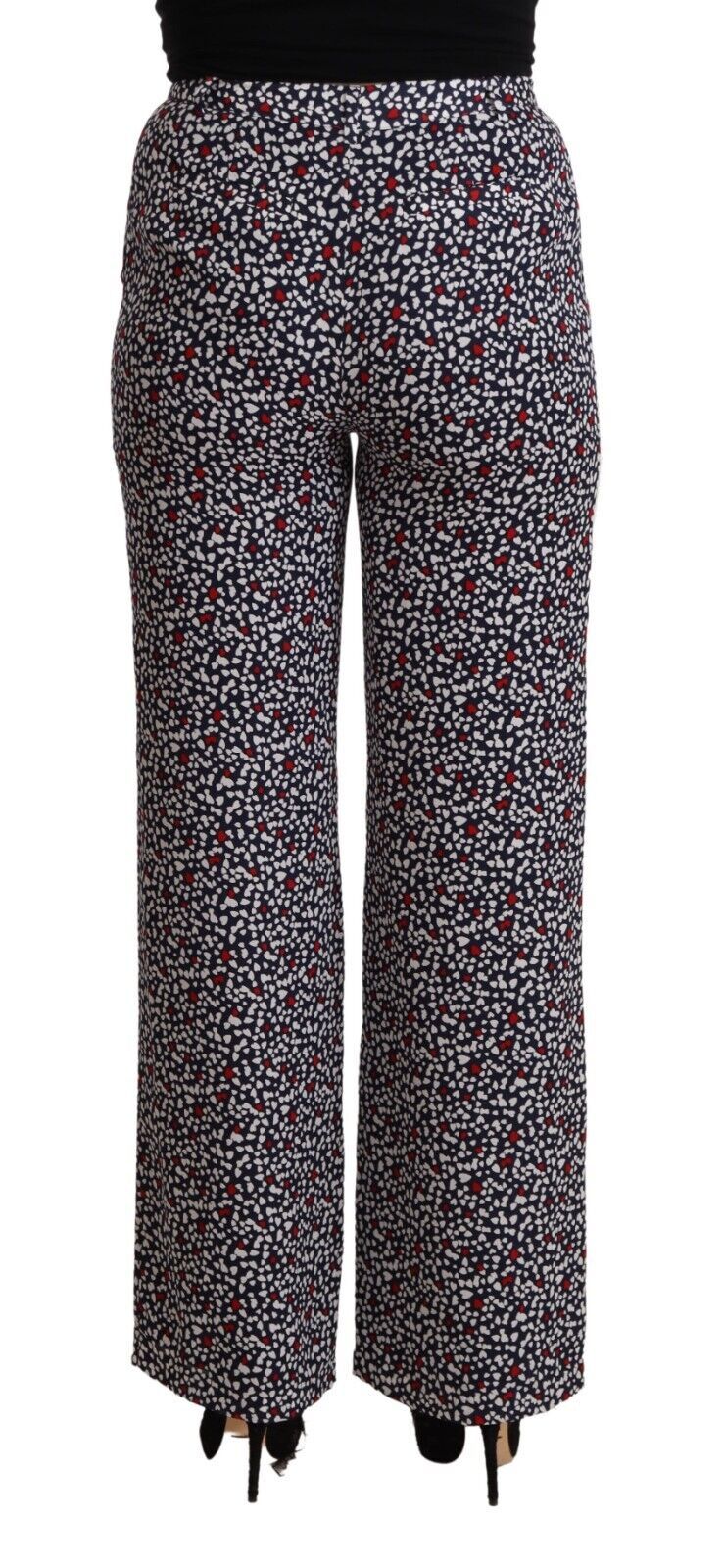 Michael Kors Black High Waist Printed Straight Pants by Michael Kors