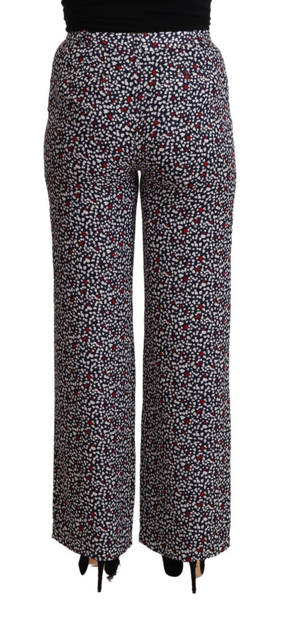 Michael Kors Black High Waist Printed Straight Pants by Michael Kors