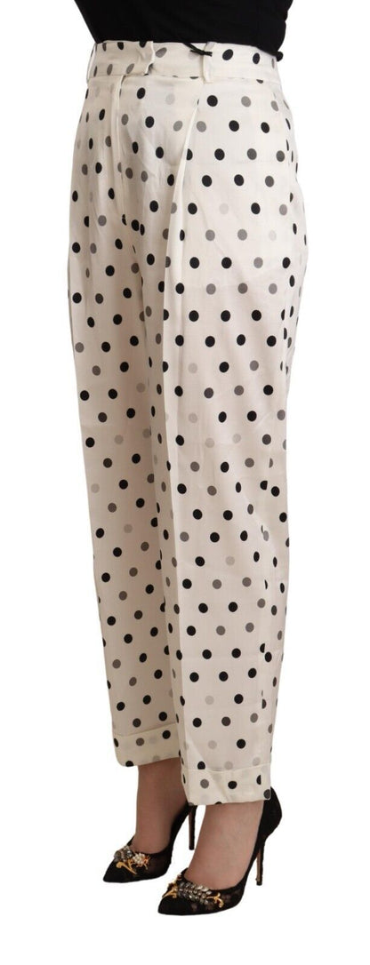 Pantalon fuselé taille haute à pois chic Ermanno Scervino