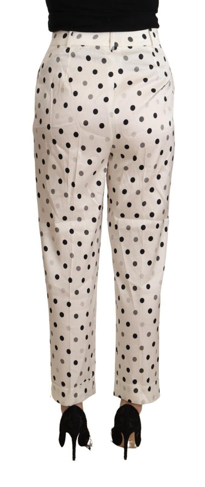 Pantalon fuselé taille haute à pois chic Ermanno Scervino
