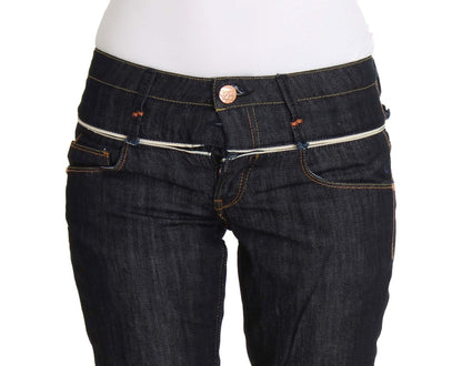 Acht Blue Denim Cotton Bottoms Straight Fit Jeans