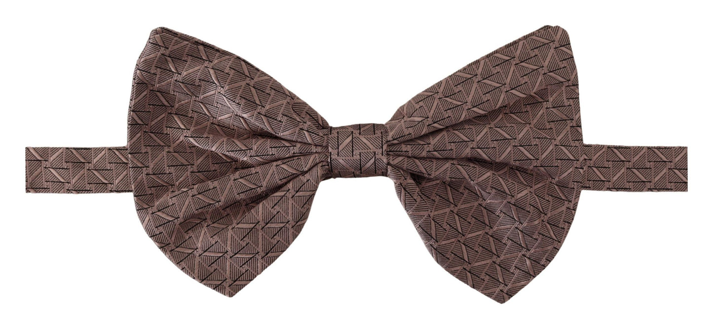Dolce &amp; Gabbana Gray Fantasy Print Adjustable Neck Papillon Bow Tie