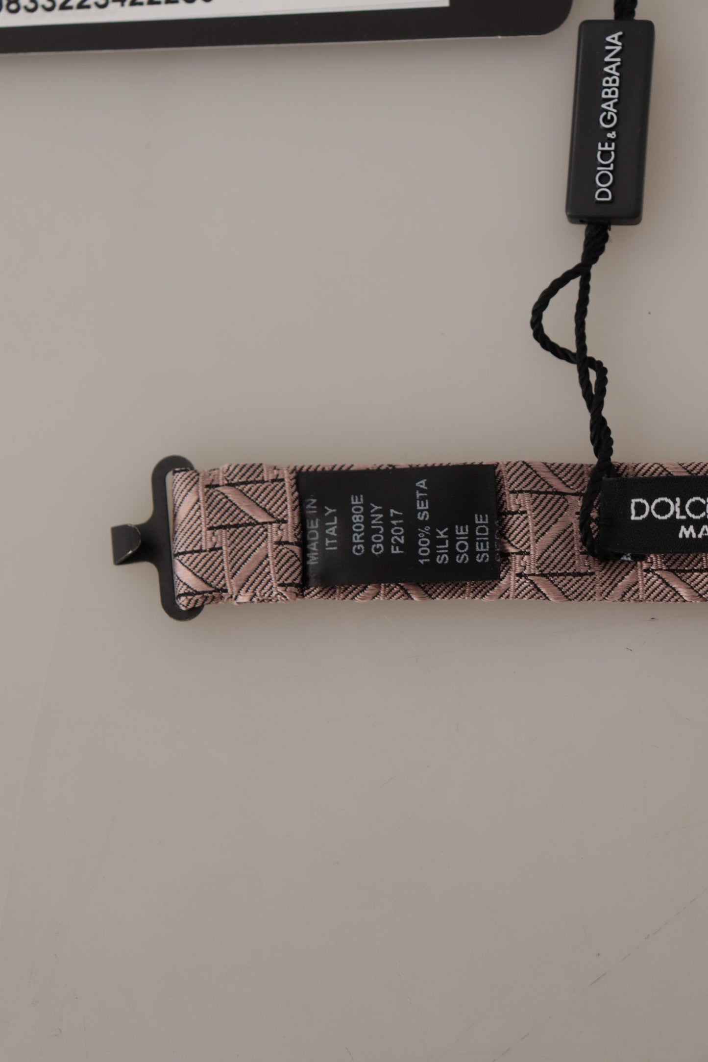 Dolce &amp; Gabbana Gray Fantasy Print Adjustable Neck Papillon Bow Tie