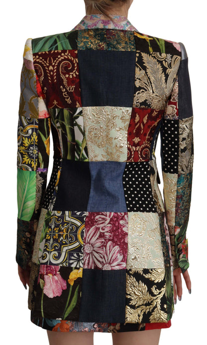 Dolce &amp; Gabbana Élégant blazer patchwork multicolore