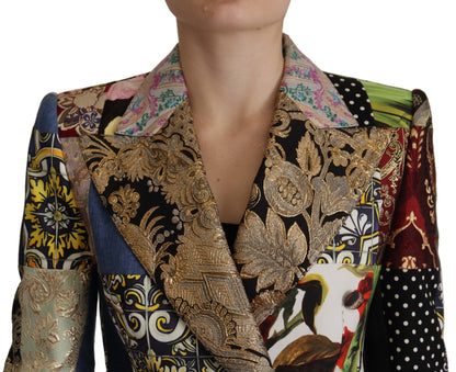 Dolce &amp; Gabbana Élégant blazer patchwork multicolore