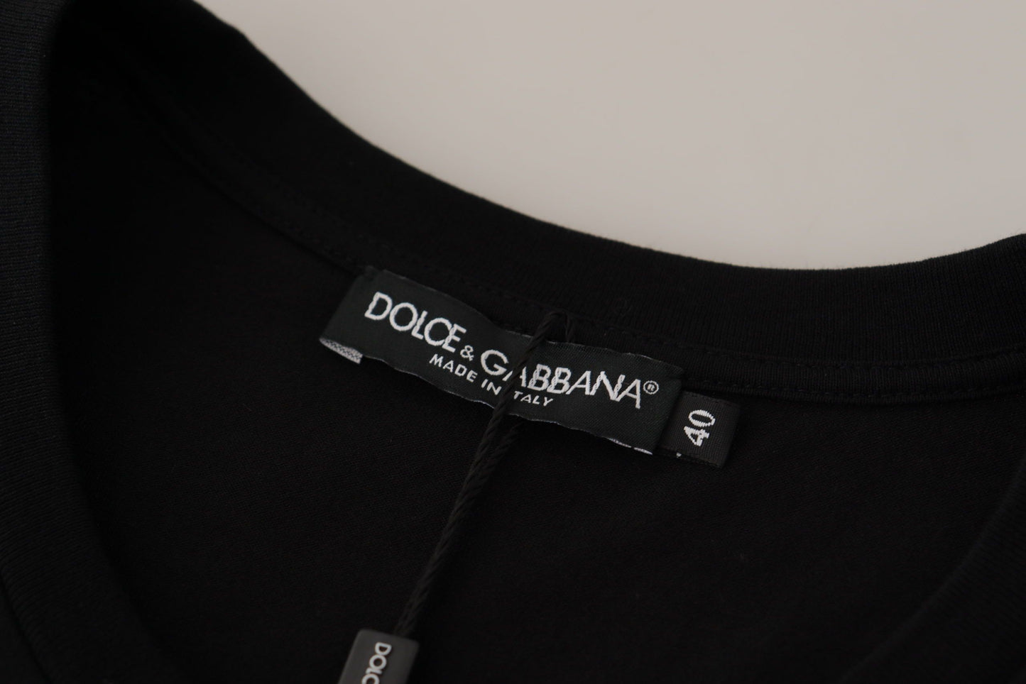 T-shirt en coton noir à logo Dolce &amp; Gabbana Chic pour femme